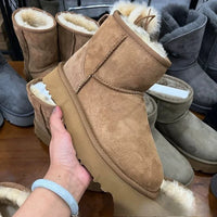2025 Winter Warm Boots - Women's Snow Boots, Men's Short Boots, Sheepskin and Wool Cut, Low Warm Leather Shoes - Buy online at  Vibe In Cart.