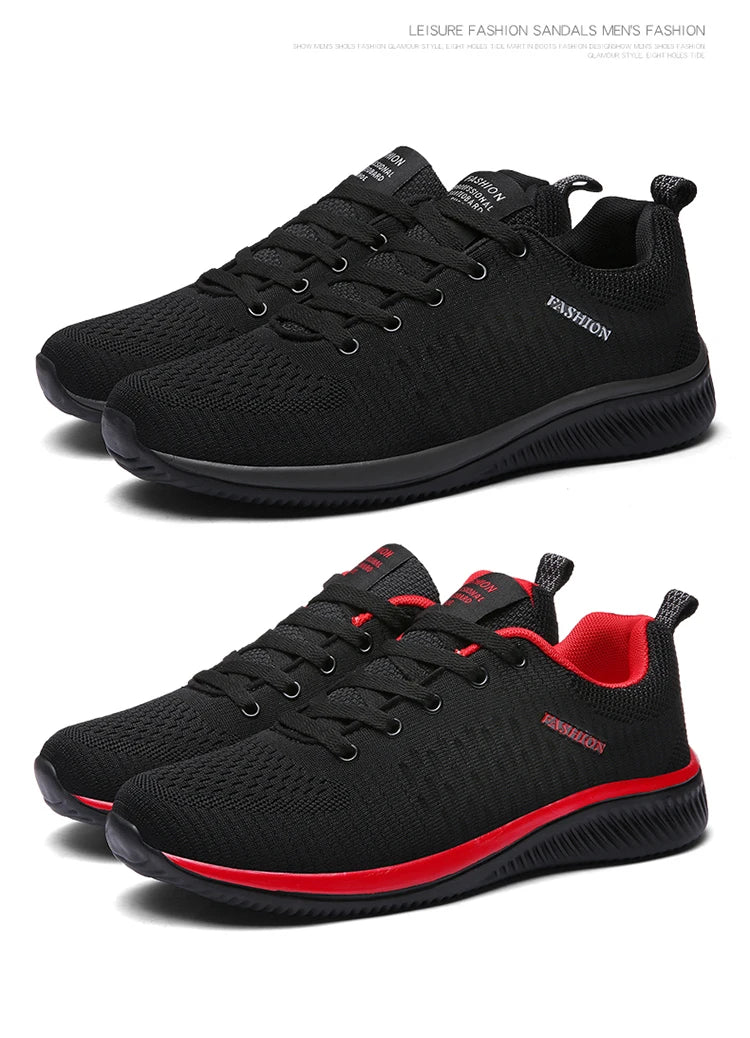 Men's Breathable Lace-Up Running Shoes with Cushioning
