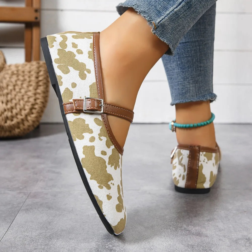 Women Flats New Leopard Print Comfortable Soft Flat Loafers Shoes Women Ballet Flat Mary Jane Shoes for Women - Buy online at  Vibe In Cart.
