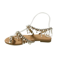 Ladies' new summer pearl sandals Women comfortable Beach shoes Ankle Strap Open Toe Sandals Casual Lightweight Women slippers - Buy online at  Vibe In Cart.