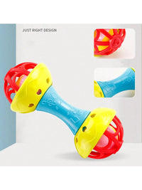 Double-Headed Plastic Baby Rattle Toy, Random Color, 19x8x7.5cm