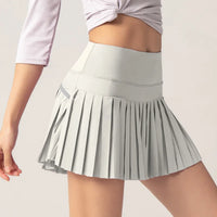Summer Women Tennis Pleated Skirt With Inner Lining High Waist Double Layer Design Sport Sexy Fitness Yoga Dancing Shorts - Buy online at  Vibe In Cart.