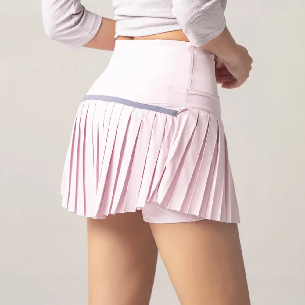 Women's High Waist Pleated Tennis Skirt with Inner Lining