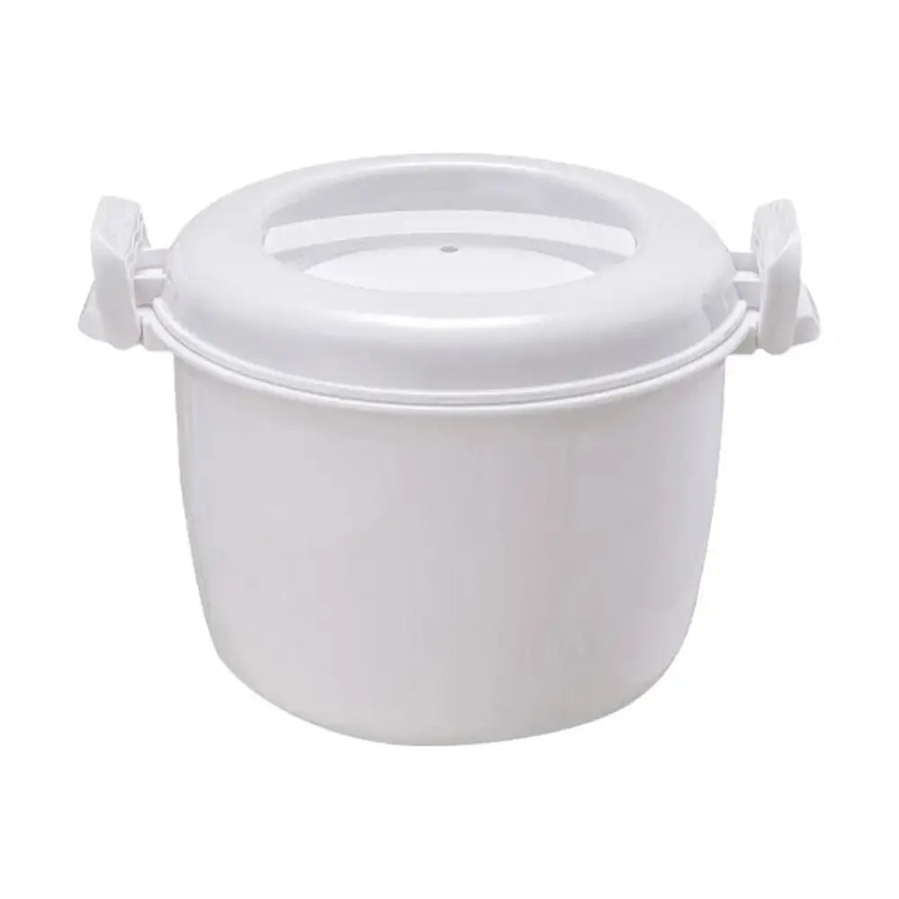 Microwave Rice Cooker Steamer in PP Material, White and Yellow Colors, Small and Large Sizes
