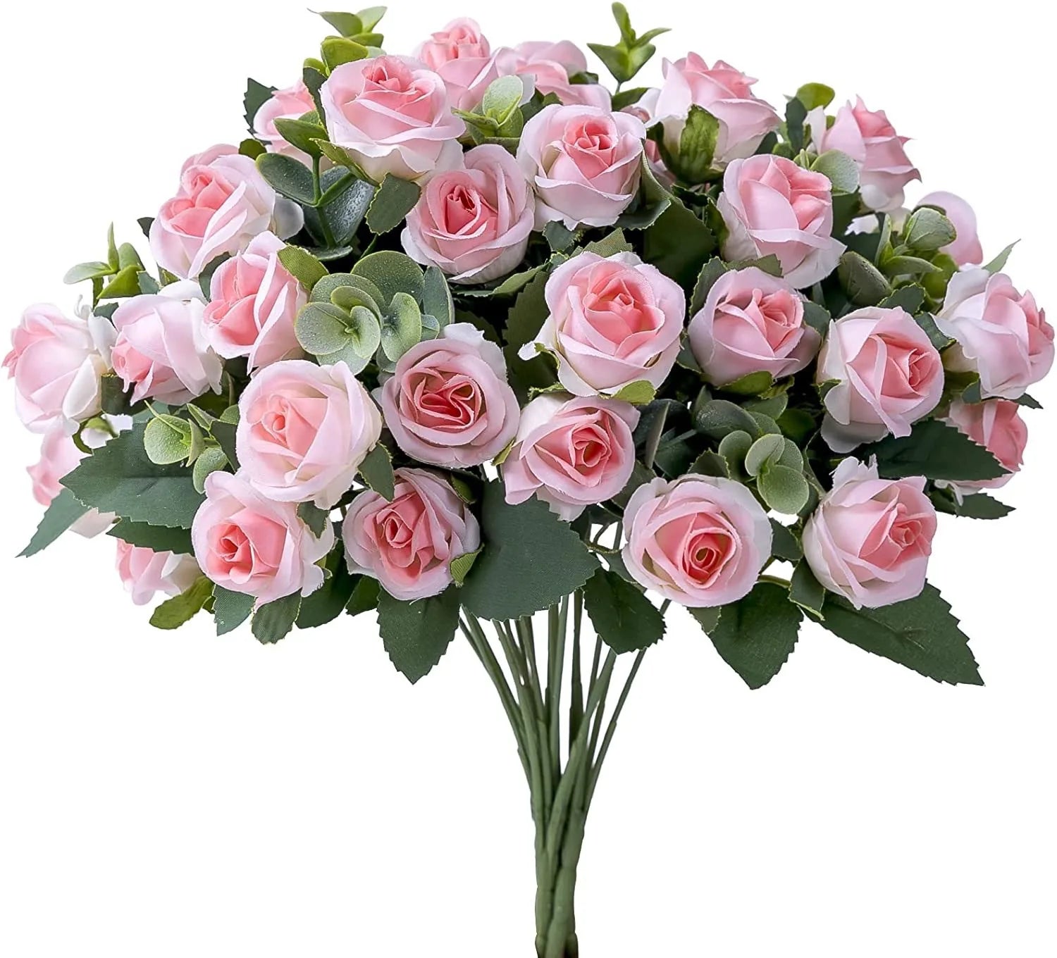 10 Heads Artificial Flower Silk Rose white Eucalyptus leaves Peony Bouquet Fake Flower for Wedding Table Party Vase Home Decor - Buy online at  Vibe In Cart.