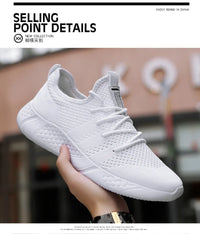 Men's Casual Sneakers Breathable Lace-Up Anti-Slip Shoes Size 39-50