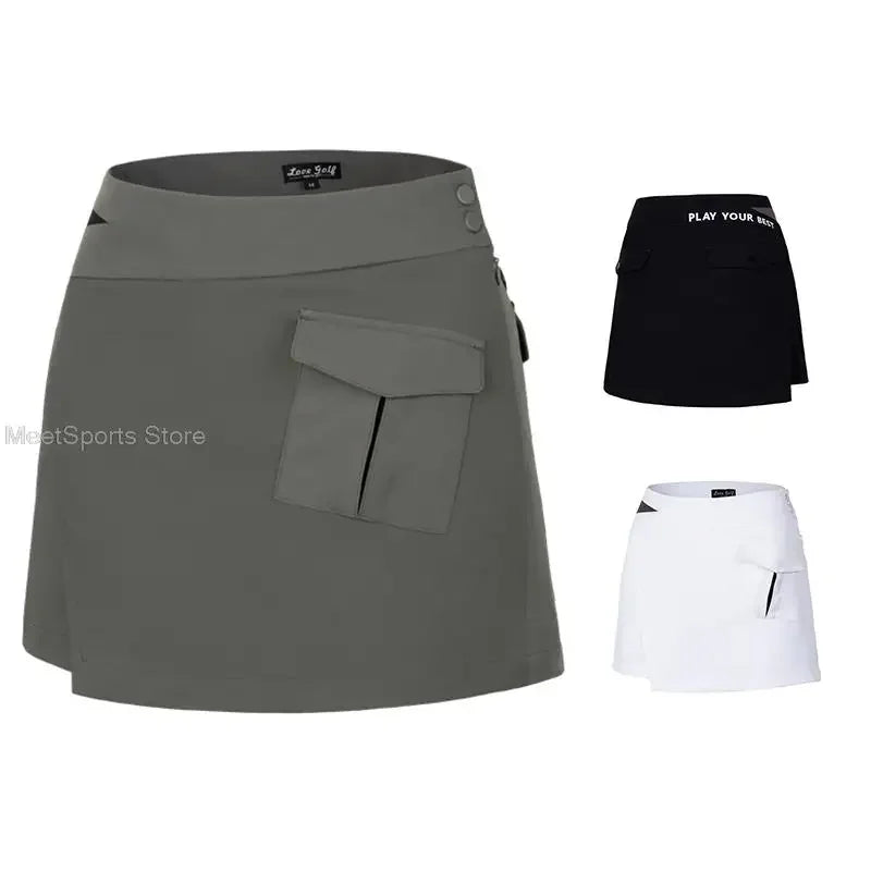 Love Golf Skirt Ladies Quick-Drying Slim Shorts Korea High Waist Golf Women's Skirts Irregular Leisure Skort Female Sports Wear