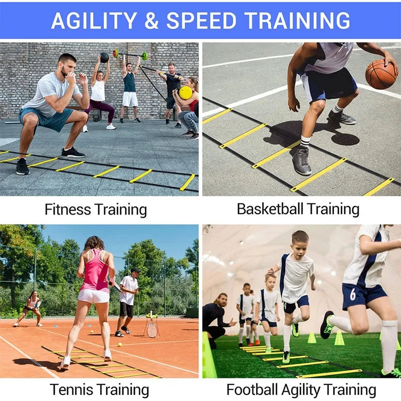 Agility Ladders Nylon Straps For Speed Training And Sports Flexibility Agility Football Training Energy Ladder Equipment - Buy online at  Vibe In Cart.