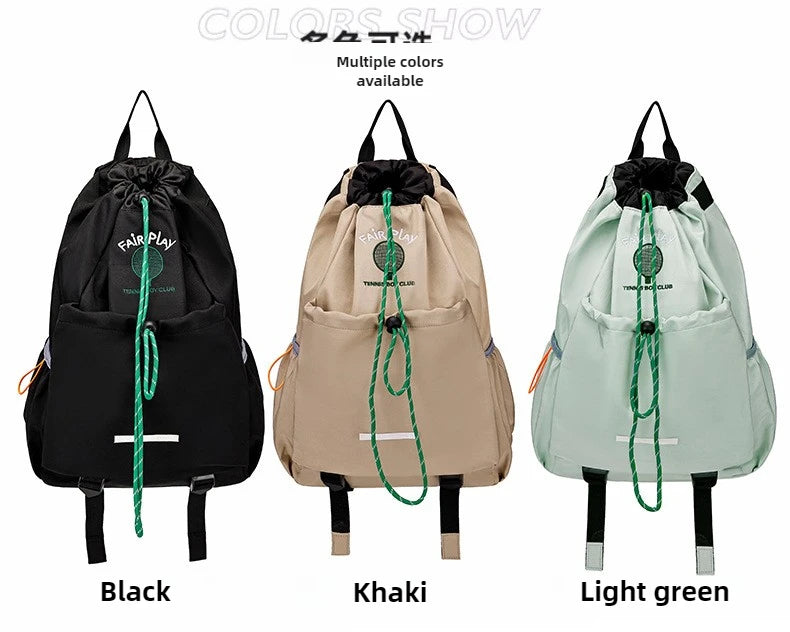 Portable Tennis badminton Racket Bag Versatile for outdoor use Lightweight Drawstring Back pack for Men and Women Hiking Bag - Buy online at  Vibe In Cart.