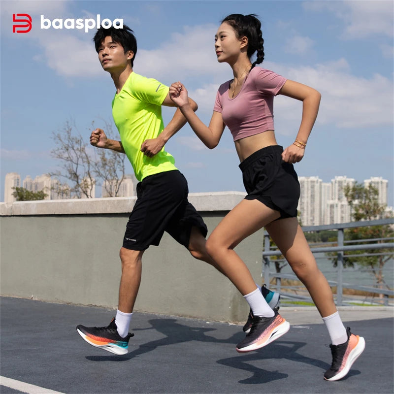Baasploa Running Shoes Men Carbon Plate Professional Cushioning Anti-slip Sneaker Female Casual Breathable Jogging Sports Shoes - Buy online at  Vibe In Cart.