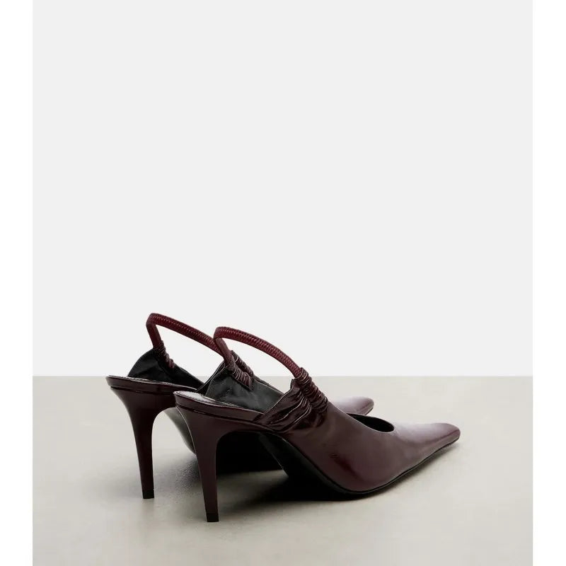 2026Women's Springand SummerPointed StilettoHigh HeelsBaotouCommutingSandals FrenchStyle VersatileRear StrapFashion BanquetShoes - Buy online at  Vibe In Cart.