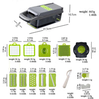 16 x 1 Kitchen professional chopper-type slicer, multifunctional food chopper, blade vegetable chopper, kitchen utensils - Buy online at  Vibe In Cart.