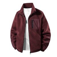 Men's Turtleneck Sherpa Lined Winter Jacket for Daily Wear