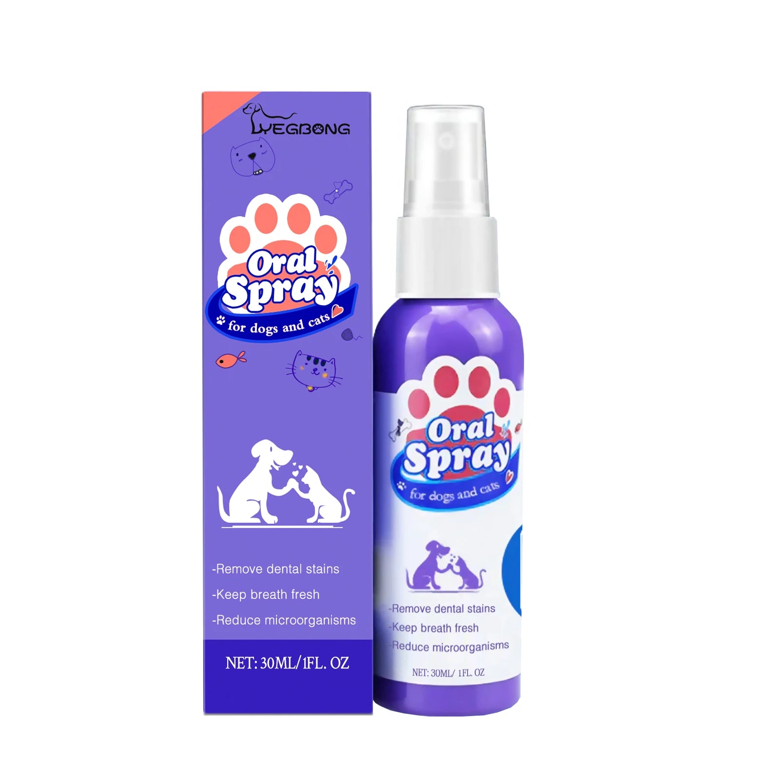Pet Dental Spray for Dogs and Cats Freshen Breath Remove Plaque Tartar Oral Care Water Additive Easy Use 30ml No Brush Needed - Buy online at  Vibe In Cart.