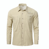 Summer Men's UPF 50+ Casual Long Sleeve Fishing Shirts, Lightweight Tactical Button Down Shirt with Breathable Back Mesh - Buy online at  Vibe In Cart.