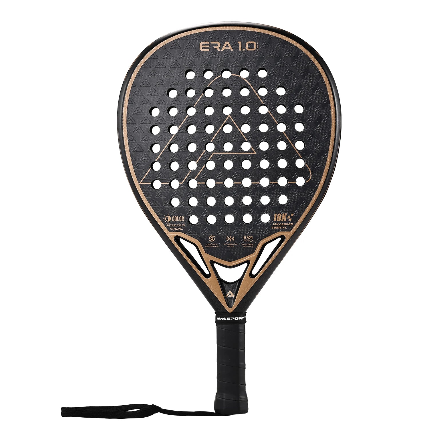 AMASPORT 18K Carbon Cubic Padel Racket Diamond Shape with 3D-Textured Surface Smarter System for Enhanced Control Padel Racquet - Buy online at  Vibe In Cart.