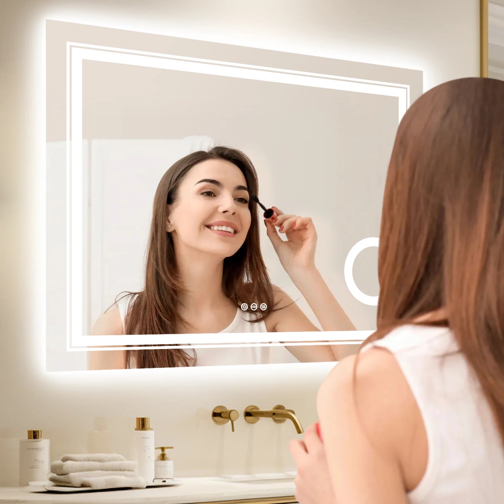 LUVODI LED Mirror Bathroom Wall Mounted Magnifying Mirror for Washroom Toilet Shower Vanity Makeup Shaving Mirrors - Buy online at  Vibe In Cart.