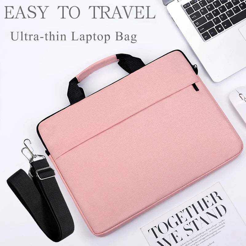 Shock Absorbing Polyester Laptop Bag for Women, 13.3 17 Inch
