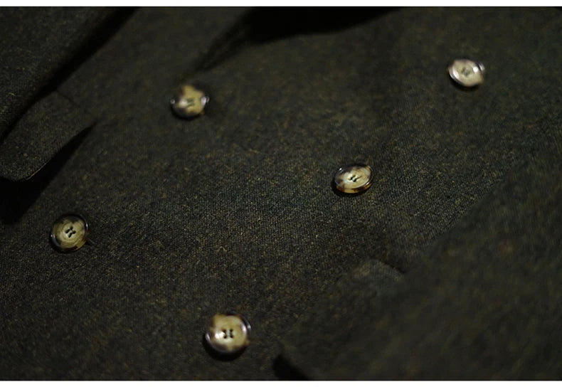 Mauroicardi Autumn Winter Long Warm Green Polo Coat Men Double Breasted Cool Luxury Elegant England Style Wool Blends Overcoat - Buy online at  Vibe In Cart.