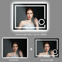 LUVODI LED Mirror Bathroom Wall Mounted Magnifying Mirror for Washroom Toilet Shower Vanity Makeup Shaving Mirrors - Buy online at  Vibe In Cart.