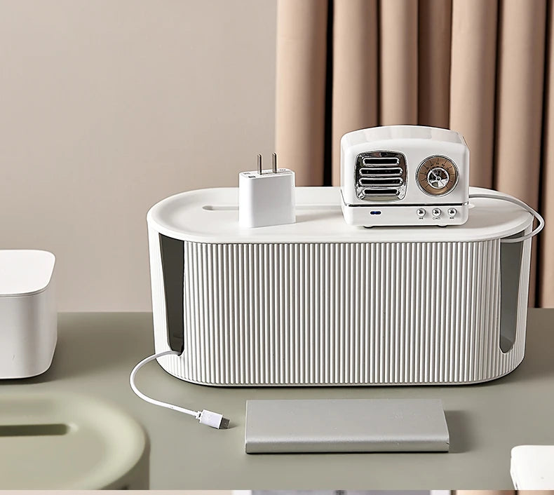 Rectangle Wire and Cable Storage Organizer Box for Earphone and Electric Wires