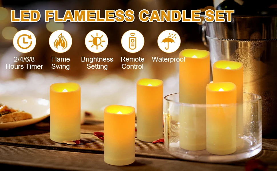 12-120PCS Wedding LED Candles Flickering Decor Flameless Candles Battery Operated with Remote Control Tealight Dinner Home Party - Buy online at  Vibe In Cart.