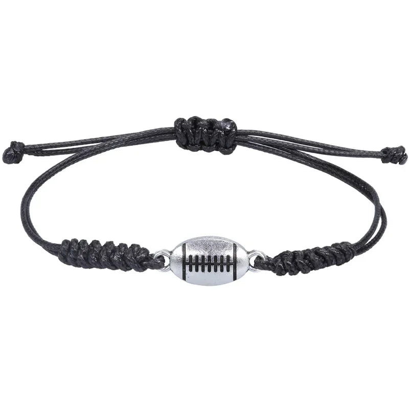 10Pcs Soccer Football Bracelets Knitted Braiding Alloy Adjustable Basketball Bracelet for Boys Girls Gifts Football Accessories - Buy online at  Vibe In Cart.