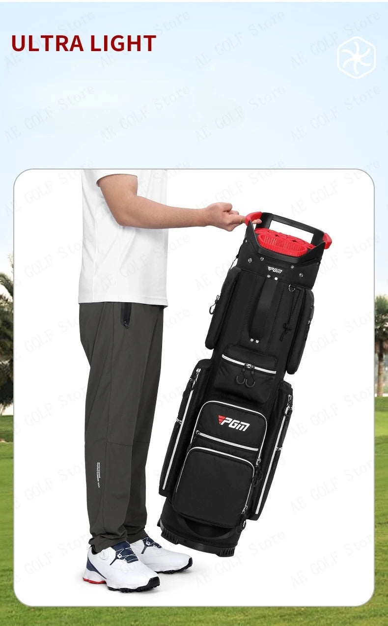 Travel Golf Bag with Fixed Club Holder, Nylon Material
