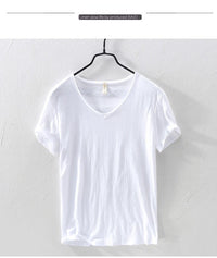 New Mens T Shirt Pure Color V Collar Short Sleeved Tops Tees Men T-Shirt 10colors slim Man T-Shirts Fitness For Male Clothes - Buy online at  Vibe In Cart.