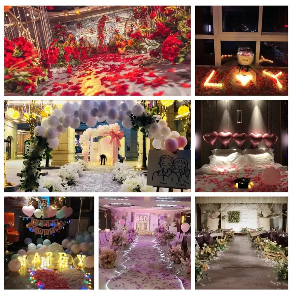 100-10000Pcs Top Colorful Artificial Fake Rose Petals Red White Gold Roses Petal Flowers Romantic Wedding Party Valentine Decor - Buy online at  Vibe In Cart.