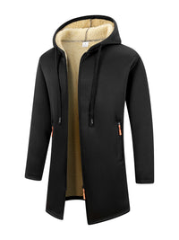 Winter Men's Thickened Hoodies Jacket Outdoor Warm Zipper Long Sleeve Sweatshirts Cardigan Streetwear Solid Color Tops Overcoat - Buy online at  Vibe In Cart.