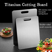 Titanium Cutting Boards for Kitchen Stainless Board 304 Steel Thickened Double Sided Food Grade Portable Fruit Meat Chopping - Buy online at  Vibe In Cart.