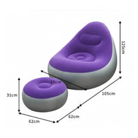 Portable Inflatable Sofa with Footrest Waterproof Foldable Lounger for Camping Hiking Outdoor Indoor Use Comfortable Velvet Red - Buy online at  Vibe In Cart.