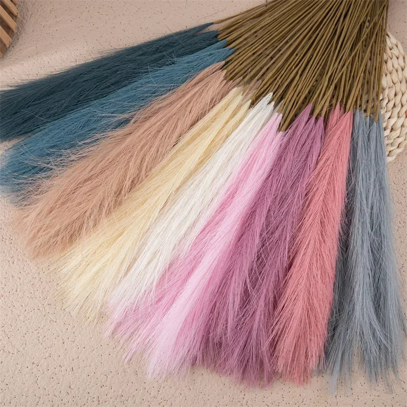 55CM 5PCS Fluffy Pampas Grass Boho Decor Flower Fake Plant Reed Simulated Wedding Party Home Decoration Artificial Flowers - Buy online at  Vibe In Cart.