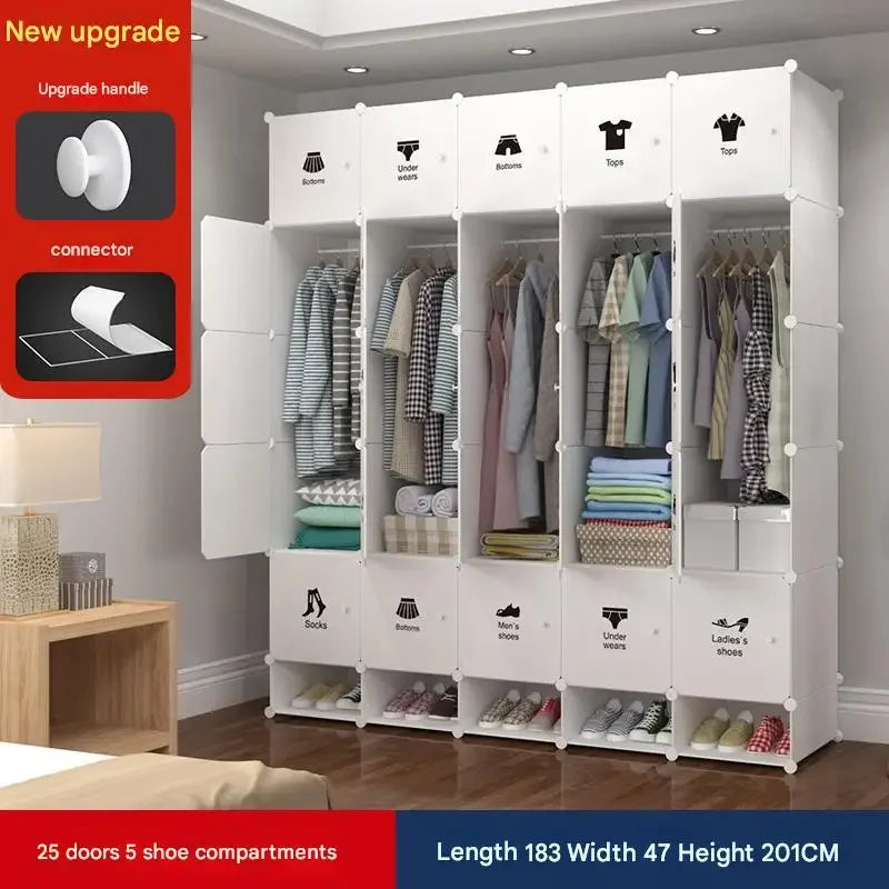 Modern Wooden Wardrobe with Shelves for Jewelry and Makeup