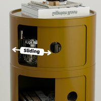 2/3 Layer Nordic Round Bedside Table Mini Storage Cabinet Bedroom Small Side End Table Nightstand Storage Locker for Bedroom - Buy online at  Vibe In Cart.