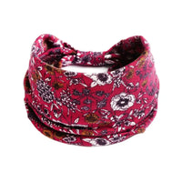 Unisex Fashion Cotton Print Wide Elastic Turban Hairband for Sports