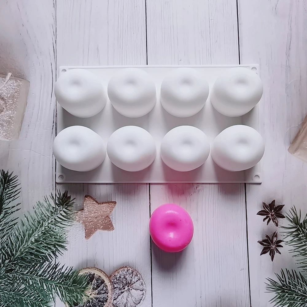 3D Apple Shape Silicone Mold 8 Cell DIY Cake Mousse for Ice Cream Chocolate Pastry Art Pan Dessert Bakeware Cake Decorating Tool - Buy online at  Vibe In Cart.