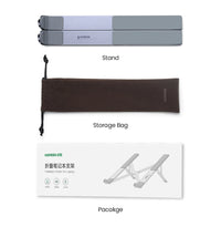 Foldable Aluminum Vertical Laptop Stand with 5-Level Adjustable Height