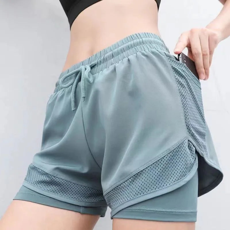 Women's 3" Mesh Panel Shorts: Modesty Liner & QuickDry for Tennis Run Yoga, Loose Comfort Fit - Buy online at  Vibe In Cart.