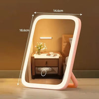 LED Makeup Mirror, 3-Color Light, 360° Rotatable, Touch Control, USB Powered, Tabletop Vanity Mirror for Bedroom Bathroom Travel - Buy online at  Vibe In Cart.