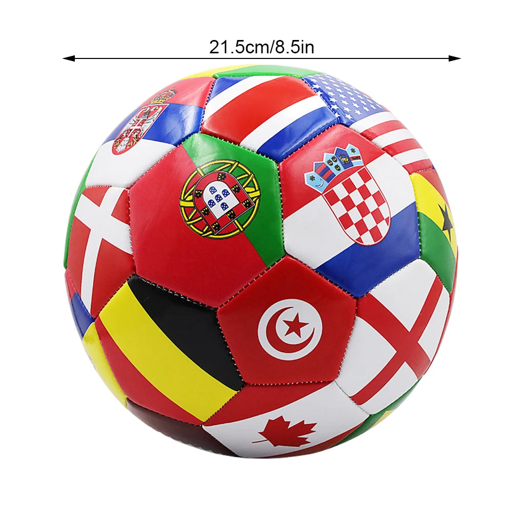 Flag Printed Soccer Ball Official Size 5 Soccer Match Ball Outdoor Match Game Football Pvc 2.7Thickened Team Training Footy Ball - Buy online at  Vibe In Cart.