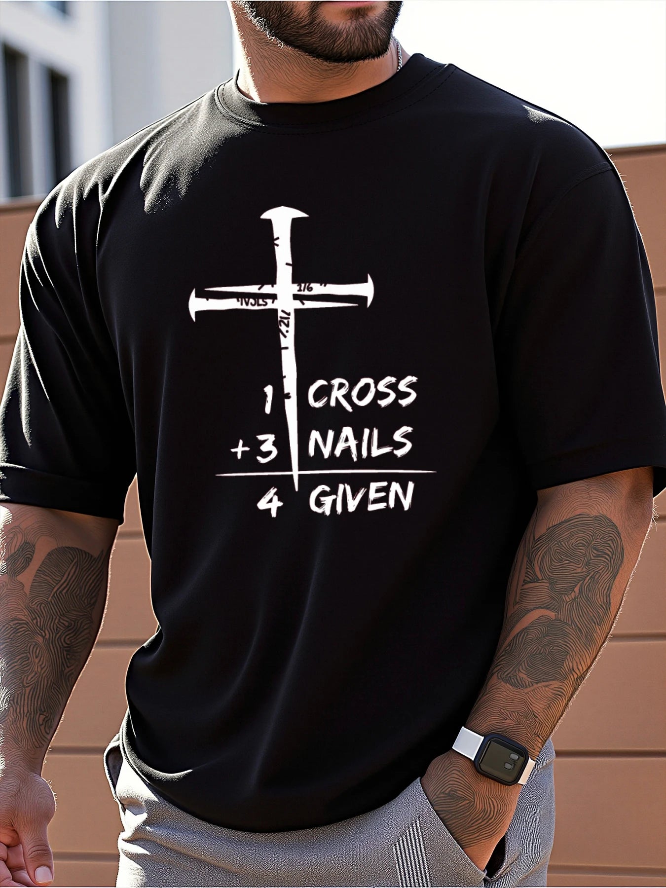 T Shirt For Man 100% Cotton Summer Christian Faith Graphic Casual Slim Fit Round Neck Short Sleeved T-shirt Top - Buy online at  Vibe In Cart.