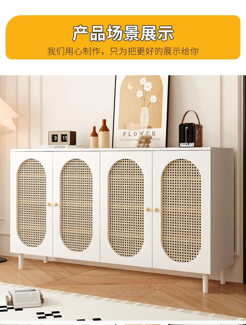 Modern Wooden Vertical Shoe Cabinet with Adjustable Shelves