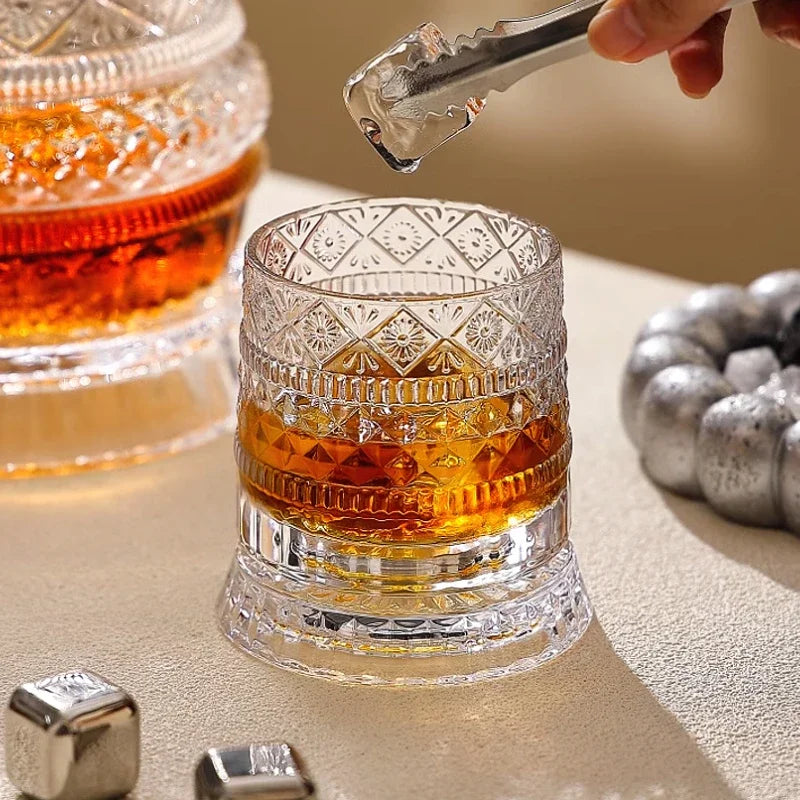 255 ML Whiskey Glass  Transparent Wine Glass Household Heat-resistant Rotatable Beer Cup Party Drinkware Foreign wine cup - Buy online at  Vibe In Cart.