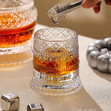 255 ML Whiskey Glass  Transparent Wine Glass Household Heat-resistant Rotatable Beer Cup Party Drinkware Foreign wine cup - Buy online at  Vibe In Cart.