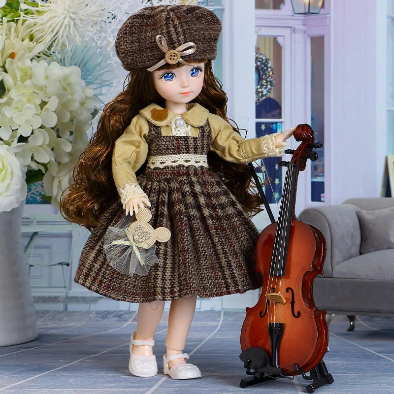 BJD Doll and Clothes Multiple Removable Joints 30cm 1/6 3D Eyes Doll Girl  Dress Up Birthday Gift Toy - Buy online at  Vibe In Cart.