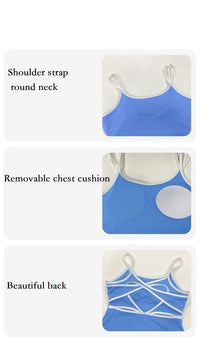 Women Tennis Dress with Inner Short Golf Badminton Skorts Backless Cross Tracksuits Ladies Sleeveless Golf Yoga Dresses S-XL