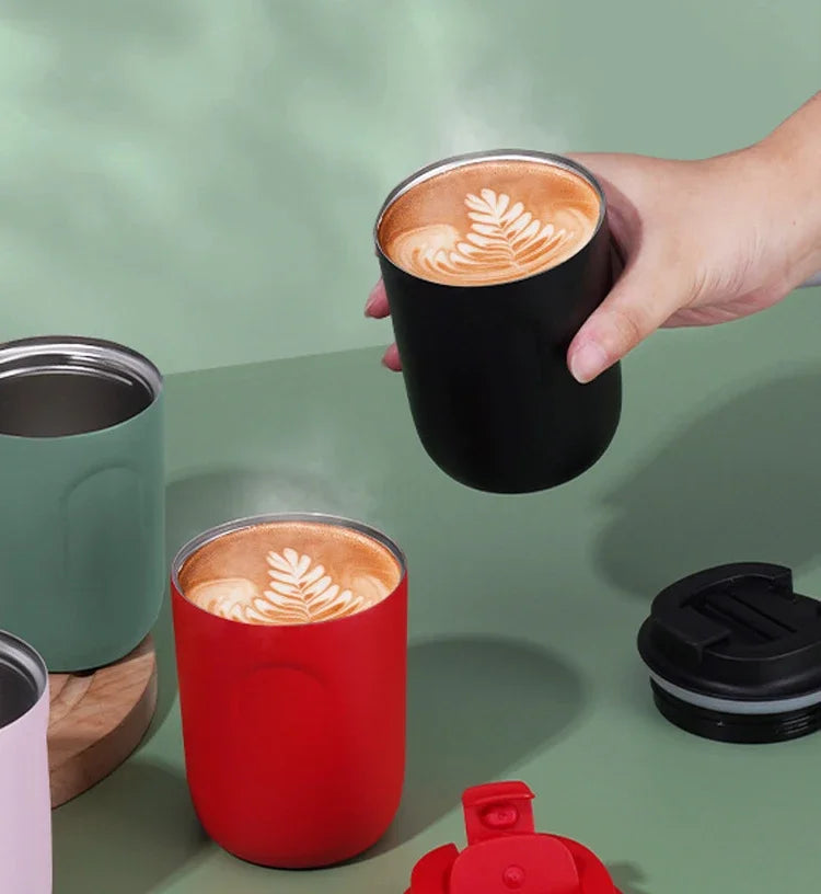 Mini Thermos Bottle Coffee Mug Stainless Steel Cup Thermal Leakproof Vacuum Flask Double Wall Tumbler Insulated Travle Drinkware - Buy online at  Vibe In Cart.