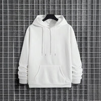 Men's Hooded Sweatshirt for Autumn and Winter in Polyester Solid Color